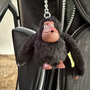 Kipling Black Backpack with Embossed Design